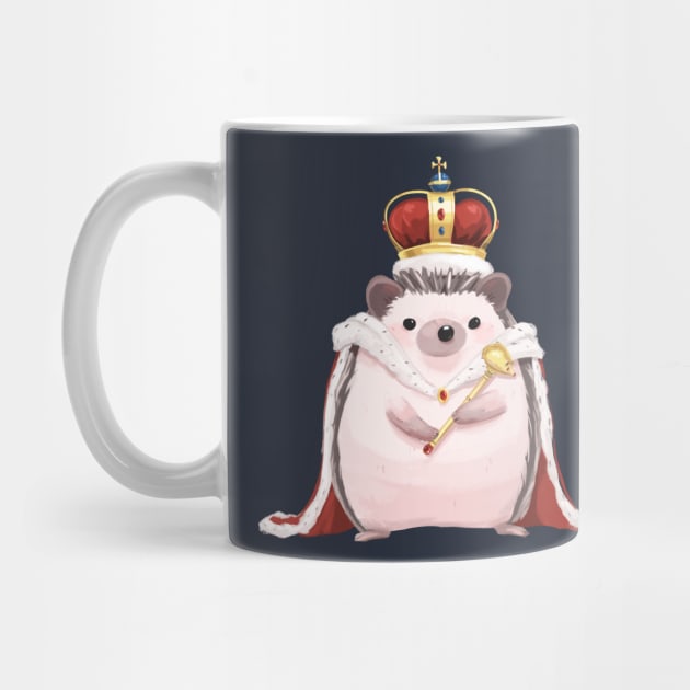 Cute Royal King Hedgehog by PamelooArt